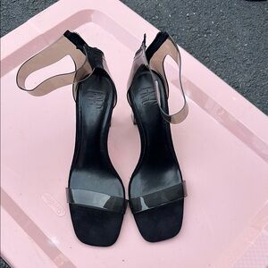 INC International Concepts Black Heeled Sandals